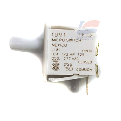 YJJ 1DM1 Microswitch Basic/Fast-acting Switch 10A 277VAC Piston Single-Pole Double-Throw
